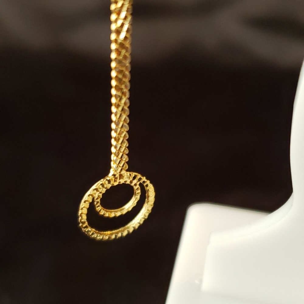 Clear Rhinestone Gold Color Dangle Earrings - Picture 2 of 4